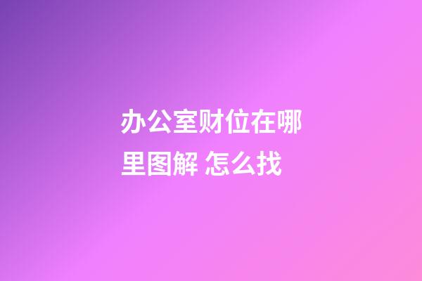 办公室财位在哪里图解 怎么找